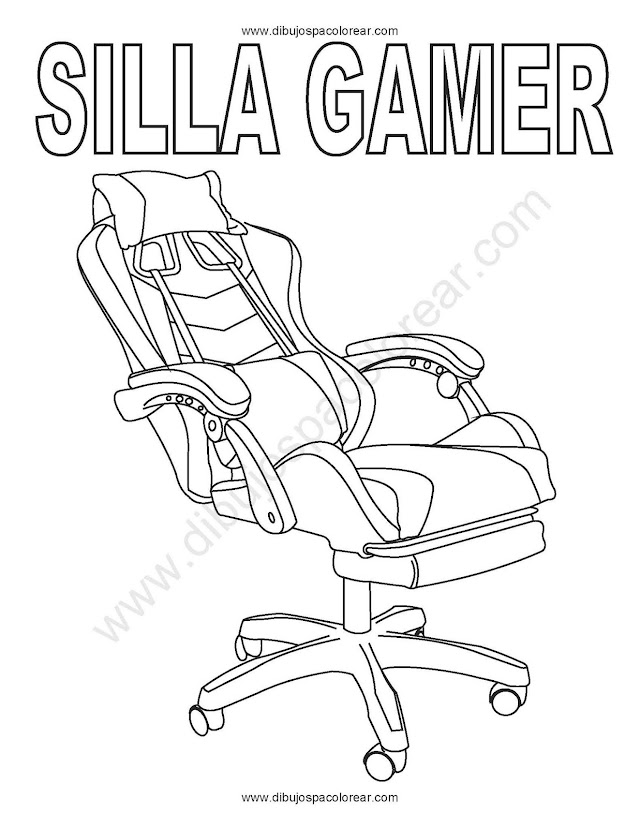 Silla gamer dibujo para colorear