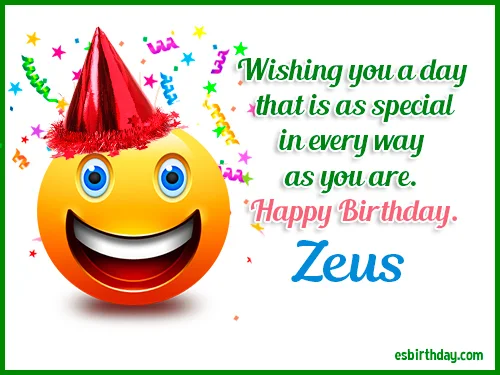 Zeus Happy birthday