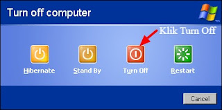 cara mematikan laptop windows xp