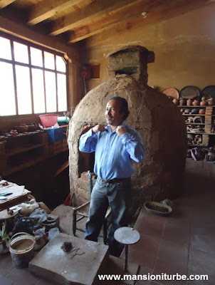 Nicolas Fabian at his workshop in Santa Fe de la Laguna