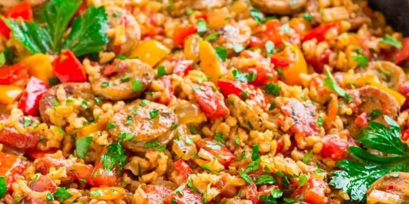 Easy Sausage and Rice Casserole