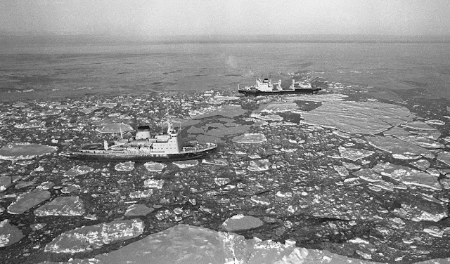Ледокол «Адмирал Макаров» и дизель-электроход «Владимир Арсеньев» возле Аляски