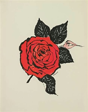 andy warhol redrose