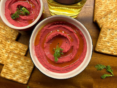 indian style best easy beetroot hummus recipe