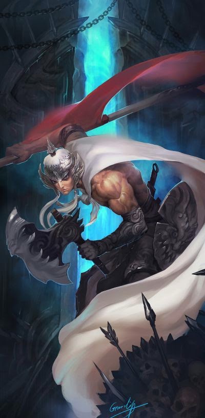 Shengyuan Lee grandialee illustrations fantasy anime Axe