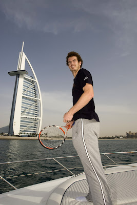 HQ picture of Andy Murray on a luxury yacht in Dubai