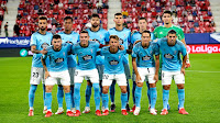 REAL CLUB CELTA DE VIGO. Temporada 2021-22. Brais Méndez, Renato Tapia, Néstor Araujo, Carlos Domínguez, Santi Mina, Matías Dituro. Javi Galán, Iago Aspas, Kevin Vázquez, Denis Suárez, Nolito. CLUB ATLÉTICO OSASUNA 0 REAL CLUB CELTA DE VIGO 0. 23/08/2021. Campeonato de Liga de 1ª División, jornada 2. Pamplona, Navarra, estadio El Sadar. GOLES: No hubo.