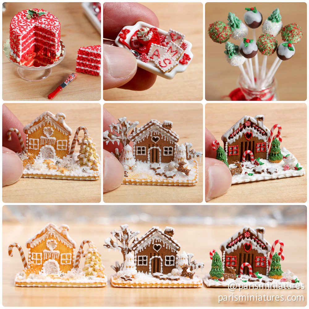 Etsy Update - New Christmas Miniatures including Christmas Cake Pops!
