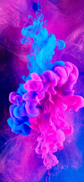 Water, Smoke, Blue, Pink, Photo, iPhone Wallpaper