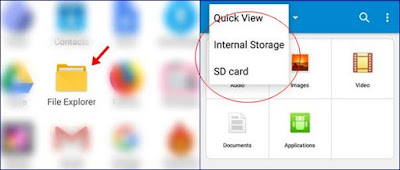 android, file explorer, storage internal sd card