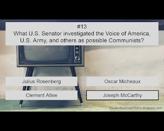 The correct answer is Joseph McCarthy.