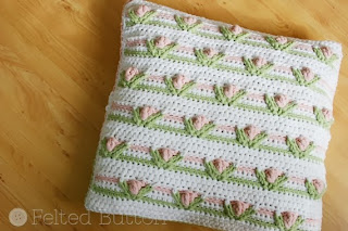 Little Dutch Girl Blanket and Pillow Crochet Pattern by Susan Carlson of Felted Button