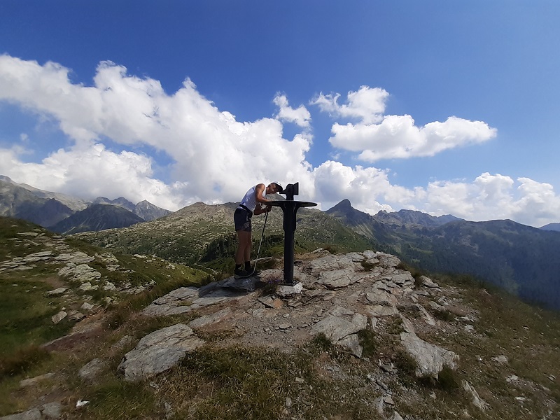 Il cannocchiale a Cima Socede, 2173 m slm