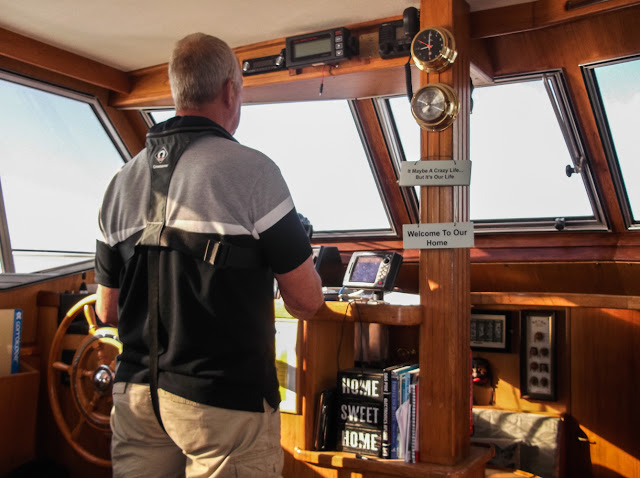 Photo of Phil at the helm