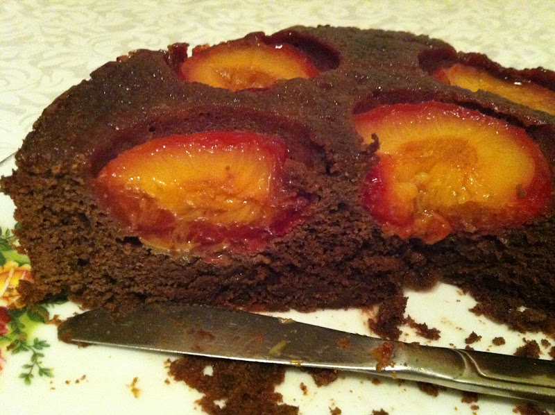 The plums were tart against the chocolate giving a perfect yin and yang 