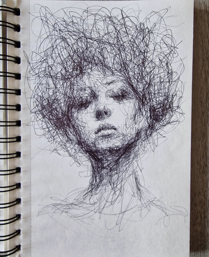 10-An-image-in-her-mind-Scribble-Portraits-Liz-Y-Ahmet-www-designstack-co
