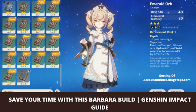 SAVE YOUR TIME WITH THIS BARBARA BUILD  GENSHIN IMPACT GUIDE