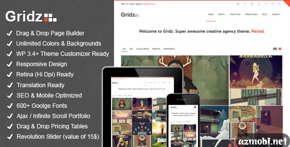 Gridz - Creative Agency Retina Ready WP Theme
