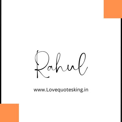 rahul name signature style