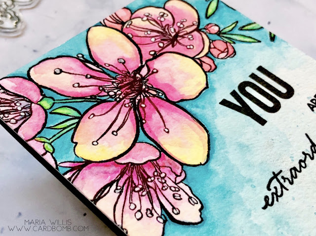 #mariawillis, #cardbomb, #card, #cards, #cardmaking, #thedailymarkerthirtyday,  #handmadecards, #handmade, #watercolor, #stamp, #ink, #paper, #danielsmith, #danielsmithwatercolors, #flowers, #art, #color, #diy, #ellenhutson, 