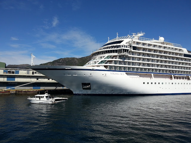 Cruise ship Viking Sky in Bergen, Norway