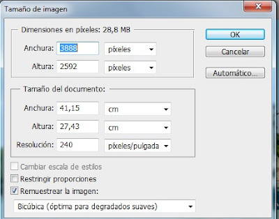 tamaño de imagen en photoshop