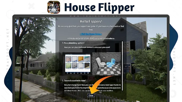 لعبة house flipper للكمبيوتر بحجم صغير