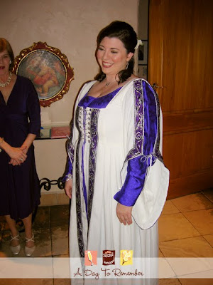 Erin in her beautiful traditional celtic wedding gown
