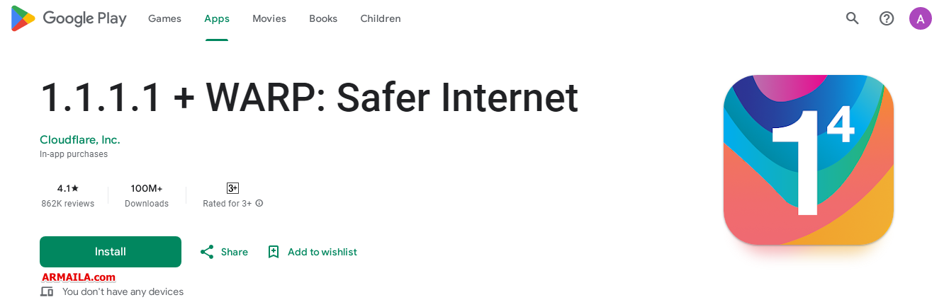 1.1.1.1 + WARP Safer Internet