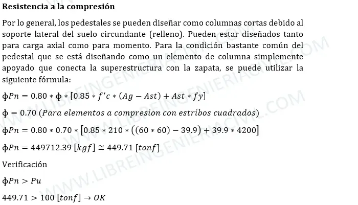 calculo de acero de refuerzo en pedestales de concreto