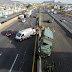 Camión de SEDENA se impacta contra muro de contención en la México-Puebla