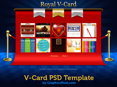 V-CARD WEBSITE PSD TEMPLATES