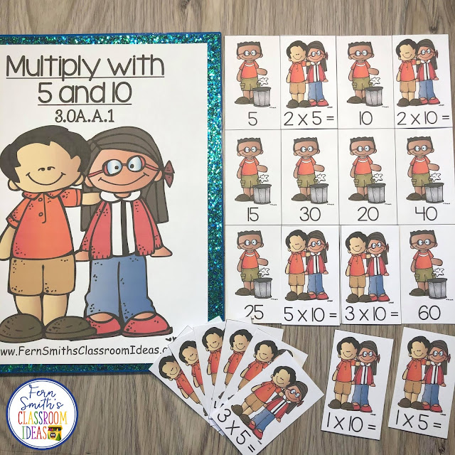 3rd Grade Go Math 4.2 Multiply with 5 and 10 Bundle by Fern Smith's Classroom Ideas