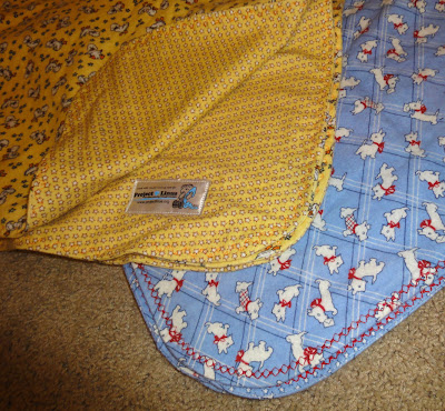 a pair of receiving blankets