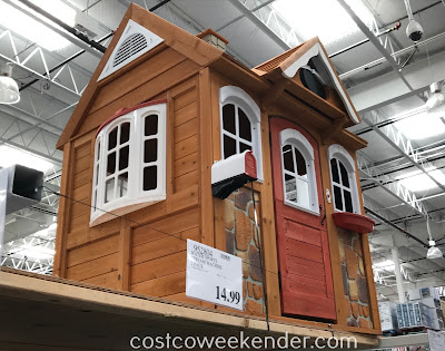 The kids will have fun in their own home with the Cedar Summit Stoneycreek Cedar Playhouse