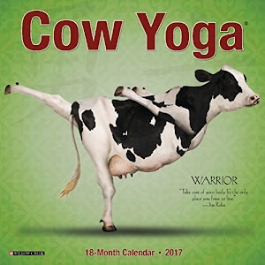 2017 Cow Yoga Mini Wall Calendar