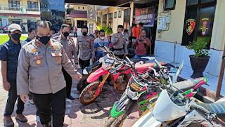 Motor Polisi Juga Di Umbat,Polsek Sukamaju Ungkap Curanmor 28 Unit