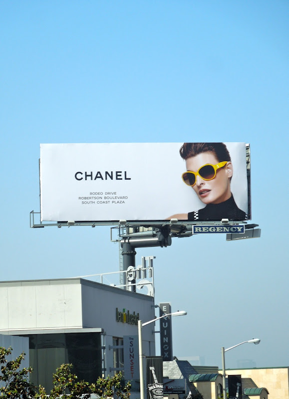 Chanel yellow sunglasses billboard