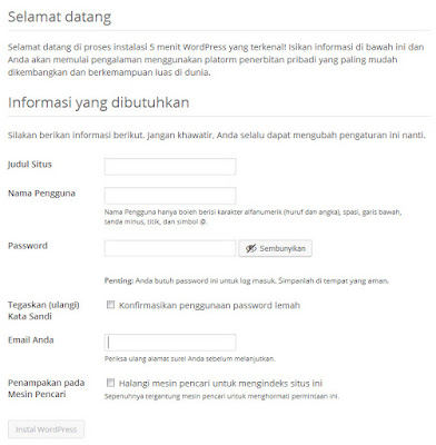 Instalasi wordpress di komputer local menggunakan xampp