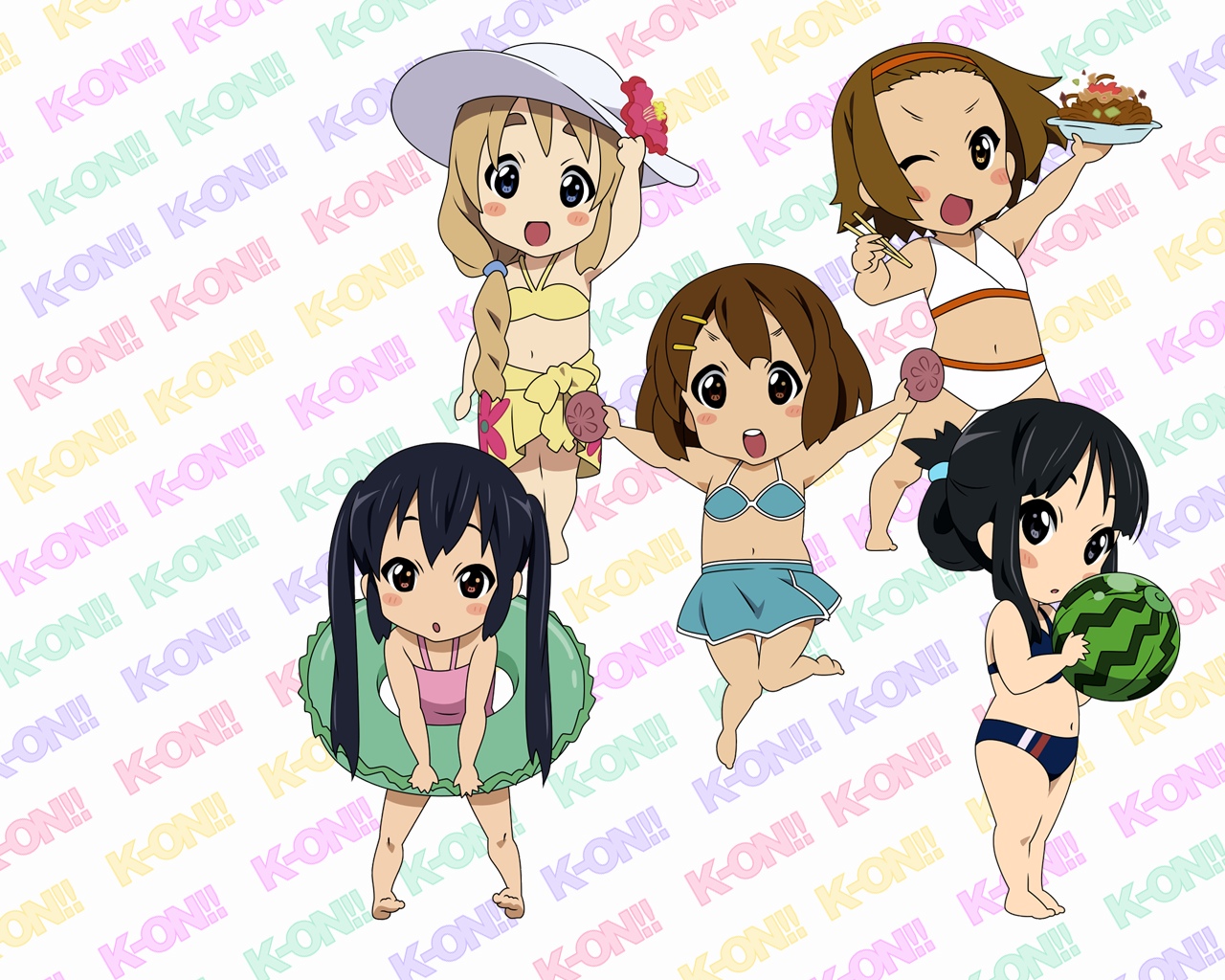 Chibi K-On Swimsuit Wallpapers ~ Anime Wallpapers Zone