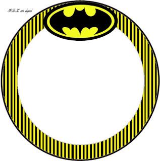 Batman in Black and Yellow, Toppers or Free Printable Candy Bar  Labels.