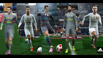 PES 2013 PC: Techfit kits 2014/2015 do Real Madrid + Fifa World Cup Badge