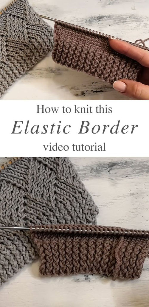 Knit Elastic Border - Tutorial