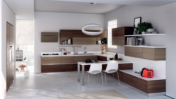 Desain Dapur  Modern  Dengan  Tema Kayu  Model Denah Rumah 