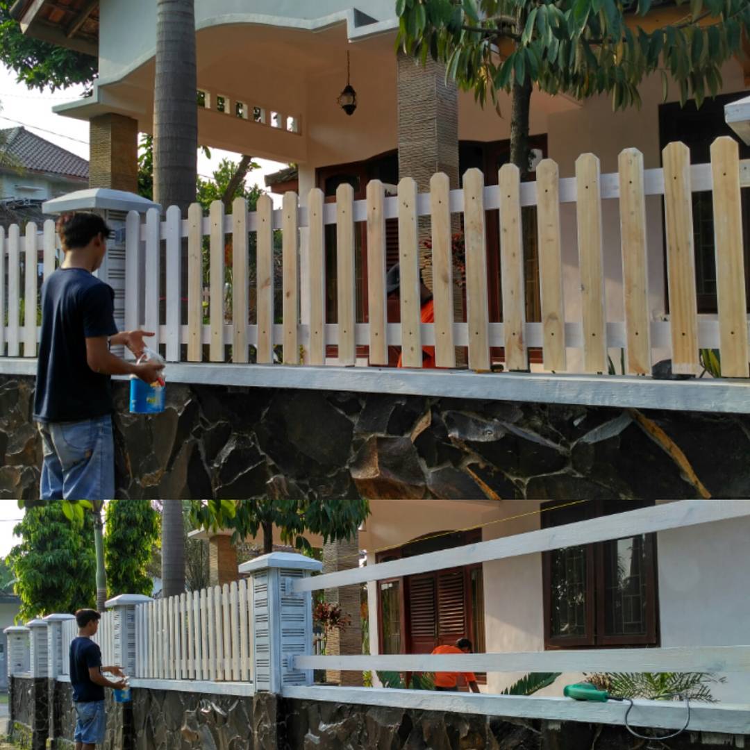 Gambar Pagar  Rumah  Dari  Kayu  Palet Desain Rumah 