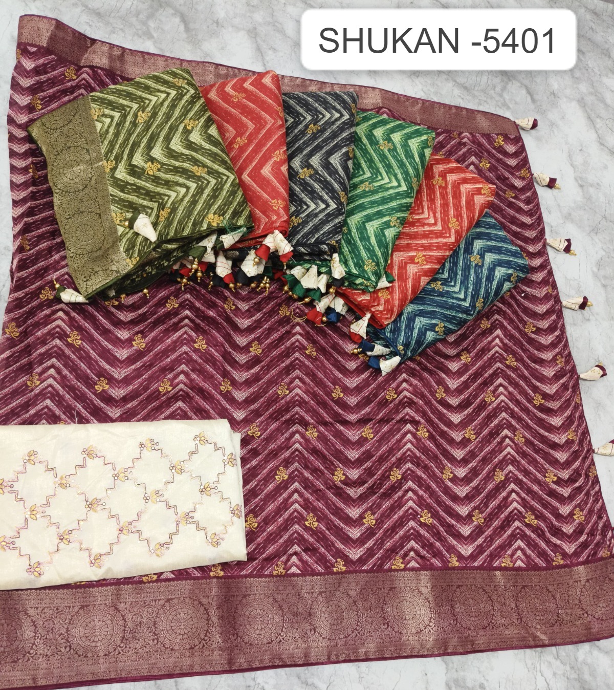 Shukan - 5401 Kalpveli Spun Cotton Sarees