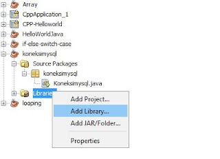 Membuat Koneksi Database MySQL JDBC Driver pada Java Netbeans