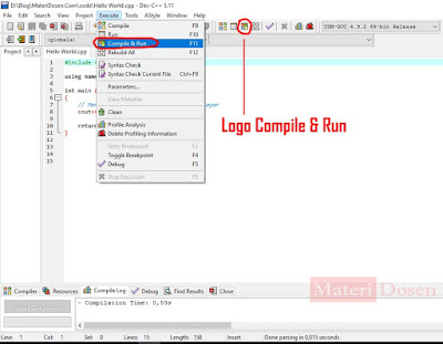 Melakukan Compile & Run Program
