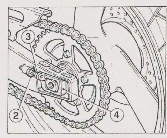 Cagiva mito 125 Chain adjustment / sprocket