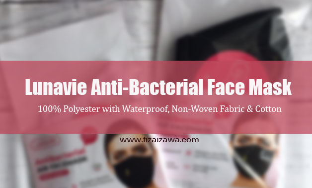 Lunavie Anti-Bacterial Face Mask selesa dan mudah untuk dicuci